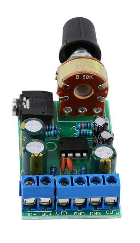 Audio versterker module 2x5W met volumeknop 1